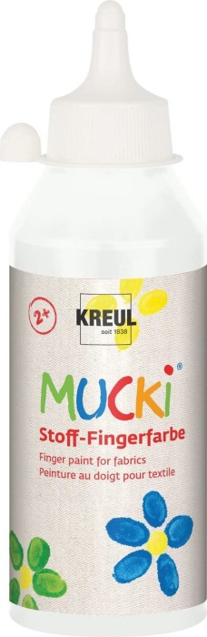 Kreul Mucki - Stoff-Fingerfarbe weiß, 250ml