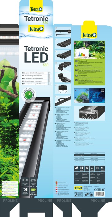 Tetra Tetronic LED ProLine 580, 15W + 5W, Vollspektrumleuchte z oświetlenie nocne-Tryb, 58-82cm