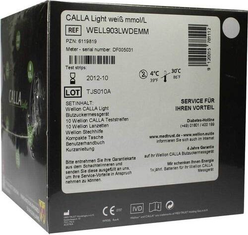 Wellion Calla Light weiß (mmol/L)