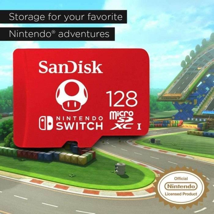 SanDisk Nintendo Switch R100/W90 microSDXC 128GB, UHS-I U3, Class 10