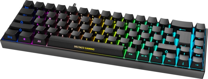 Deltaco Gaming DK440R Wireless 65% Layout, schwarz, LEDs RGB, Kailh Box RED, USB/Bluetooth, FR