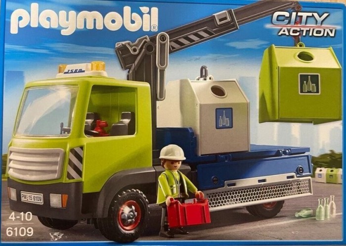 playmobil City Action - Waste Glass Truck with container