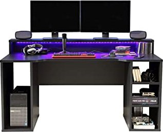 Forte Tezaur Gaming Schreibtisch schwarz