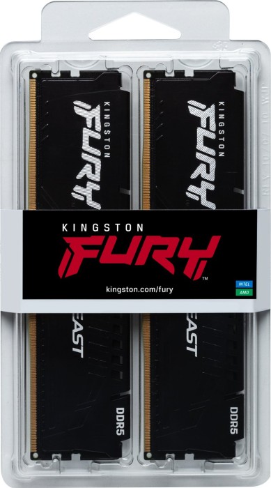 Kingston FURY Beast schwarz DIMM Kit 32GB, DDR5-6000, CL36-38-38, on-die ECC