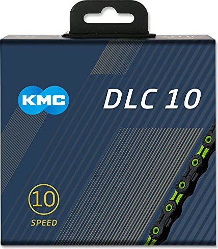 KMC DLC10 łańcuch czarny/zielony