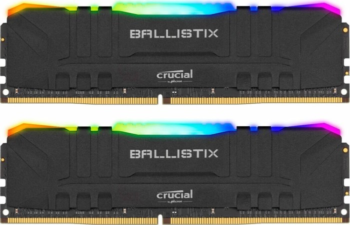 Crucial Ballistix RGB schwarz DIMM Kit 16GB, DDR4-3600, CL16-18-18-38