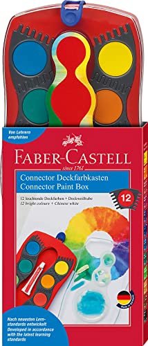 Faber-Castell Farbkasten Connector rot, 12er-Set