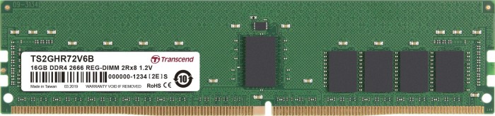Transcend RDIMM 16GB, DDR4-2666, CL19-19-19, reg ECC (TS2GHR72V6B)