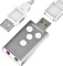 Sabrent Aluminum USB External 3D Stereo Sound Adapter for Windows and Mac silber (AU-DDAS)