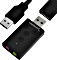 Sabrent Aluminum USB External 3D Stereo Sound Adapter for Windows and Mac schwarz (AU-DDAB)