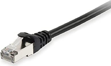 Equip kabel patch, Cat6a, S/FTP, RJ-45/RJ-45, 0.25m, czarny