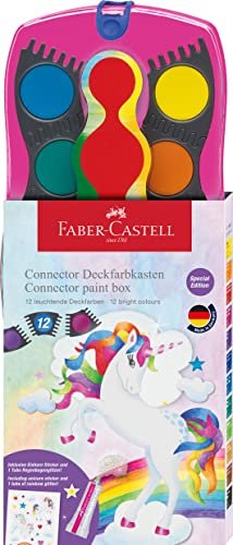 Faber-Castell Farbkasten Connector blau, 12er-Set