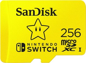 SanDisk Nintendo Switch R100/W90 microSDXC 256GB, UHS-I U3, Class 10 (SDSQXAO-256G-GNCZN)
