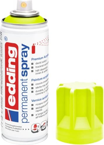 edding 5200 Permanentspray Premium-Acryllack żółty neonowy matowy