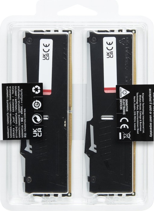 Kingston FURY Beast RGB schwarz DIMM Kit 32GB, DDR5-6000, CL36-38-38, on-die ECC