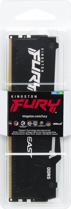 Kingston FURY Beast RGB czarny DIMM 16GB, DDR5-5600, CL36-38-38, on-die ECC
