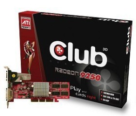 Club 3D Radeon 9200/9250, 128MB DDR, VGA, DVI, TV-out