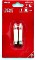 Konstsmide Kleinschaftkerze LED Ersatzbirne für Weihnachtsbeleuchtung weiß E10 0.3W, 2er-Pack (5050-120)