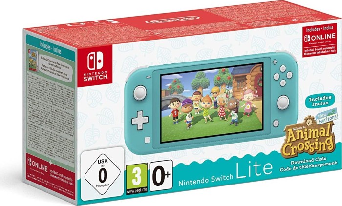 Nintendo Switch Lite - Animal Crossing: New Horizons Bundle türkis