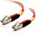 C2G LWL Duplex Kabel, OM1, 2x LC Stecker/2x LC Stecker, 1m (85287)