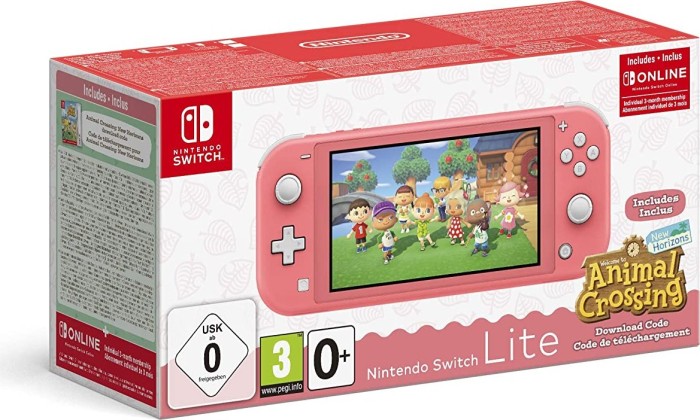 Nintendo Switch Lite - Animal Crossing: New Horizons Bundle koralle