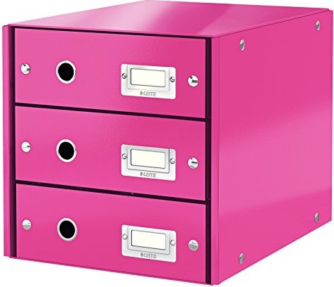 Leitz Click & Store Schubladenset – Pink – Hartplatte – Briefumschlag – Flache Datei – Mappe – Brief – Hinweis – Papier – Klarsichthülle (6048-00-23)