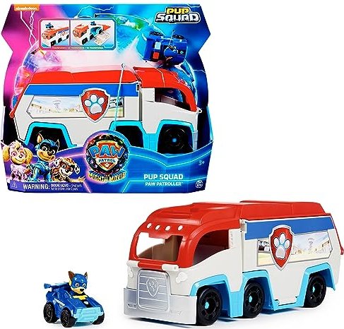 PAW Patrol : Der Mighty Kinofilm – Pup Squad Patroller Teamfahrzeug mit Chase-Spielzeugauto – Spielzeug geeignet für Kinder ab 3 Jahren ()
