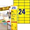 Avery-Zweckform etykiety segregatorów, 70x37mm, żółty, 100 arkuszy (3451)