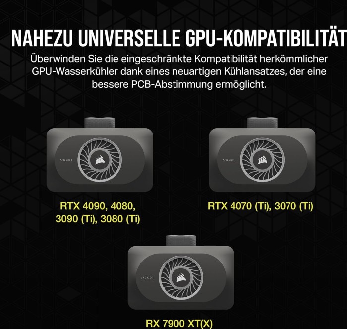Corsair iCUE LINK XG3 RGB Hybrider GPU Wasserkühler AMD 7900XT(X)