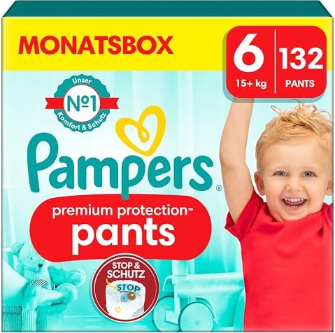 Pampers Premium Protection Pants Gr.6 Einwegwindel, 15+kg, 132 Stück