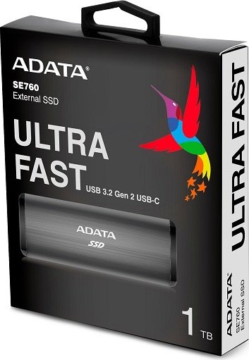 ADATA SE760 titan-Gray 512GB, USB-C 3.1