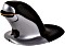 Fellowes Penguin oburęczna mysz pionowa, bezprzewodowe, rozmiar S, czarny/srebrny, USB (9894901)