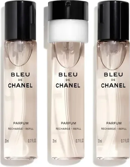 Chanel Bleu de Chanel Twist and spray 3x EdP 20ml Refill zestaw zapachowy