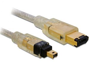 DeLOCK FireWire IEEE-1394 Kabel 6-Pin/4-Pin, 1.0m