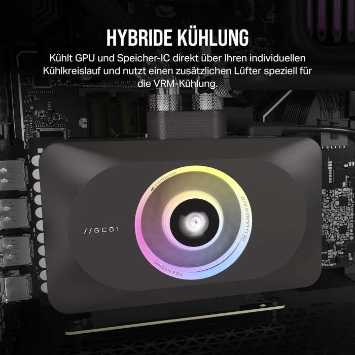 Corsair iCUE LINK XG3 RGB Hybrider GPU Wasserkühler NVIDIA 4070/4070 Ti