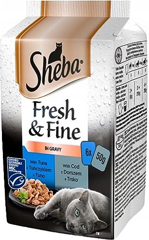 Sheba Fresh und Fine Multipack in Sauce Fisch Variation 300g (6x 50g)