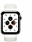 Apple Watch Series 5 (GPS + Cellular) 40mm Edelstahl silber mit Sportarmband weiß (MWX42FD)