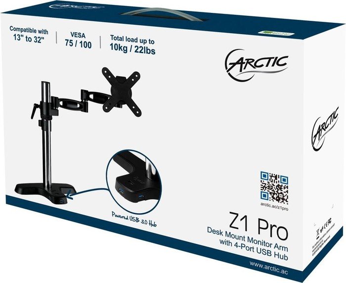 Arctic Z1 Pro ramię monitora czarny