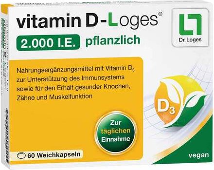 Vitamin D-Loges 2.000 I.E. pflanzlich Weichkapseln