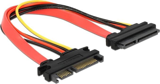 DeLOCK Kabelverlängerung SATA 22-Pin Stecker auf SATA 22-Pin Buchse, 0.20m