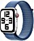 Apple Watch SE 2022 (GPS + Cellular) 44mm silber mit Sport Loop winterblau (MRHM3QF)
