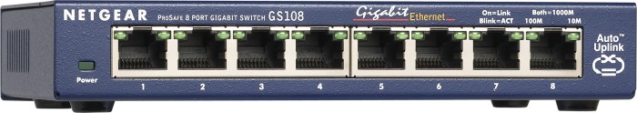 Netgear ProSAFE GS108 Desktop Gigabit switch, 8x RJ-45