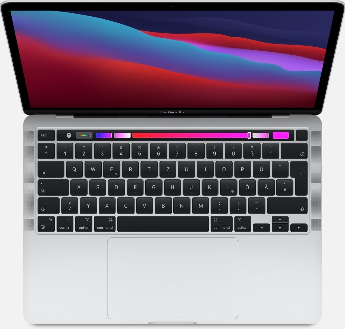Apple MacBook Pro 13.3" silber, M1 - 8 Core CPU / 8 Core GPU, 8GB RAM, 512GB SSD, DE