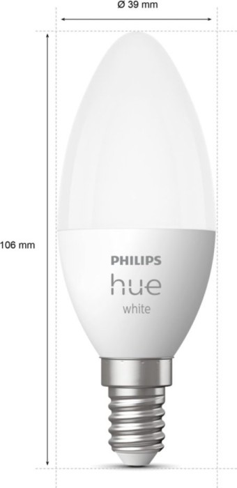 Philips Hue White 470 LED-Bulb E14 5.5W/827, 2er-Pack