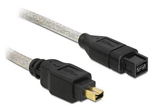DeLOCK FireWire 800 IEEE-1394b cable 9-Pin/4-Pin 1m