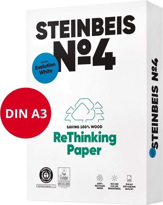 Steinbeis No. 4 Evolution White ReThinking-Kopierpapier A3, 80g/m², 500 Blatt