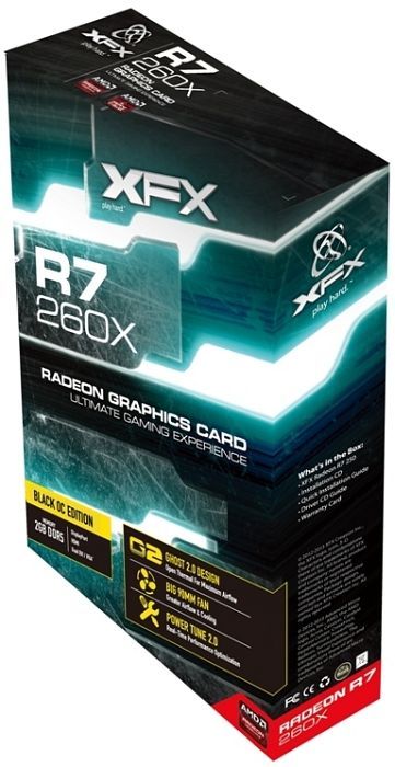 XFX Radeon R7 260X Core Edition, 2GB GDDR5, 2x DVI, HDMI, DP