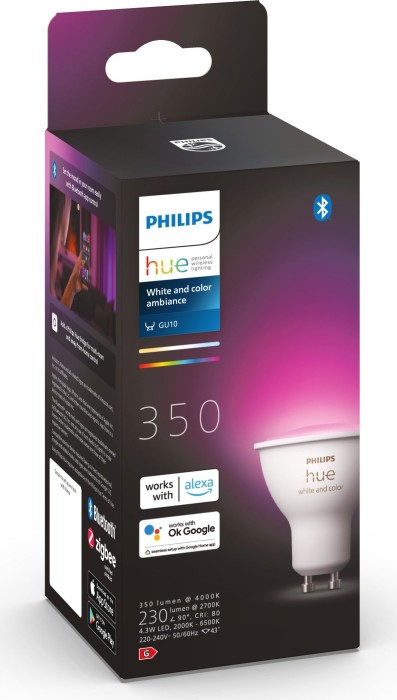Philips Hue White and Color Ambiance 350 GU10 4.3W