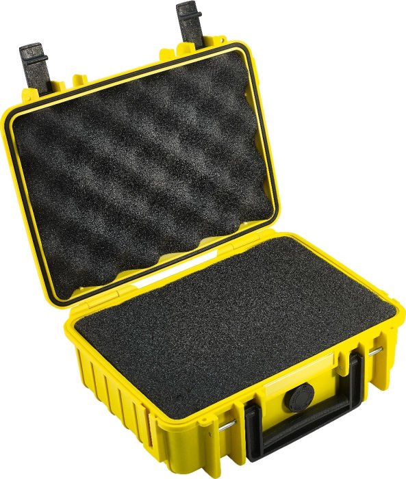 B&W International Outdoor Case Typ 1000 walizka żółty z wkładką piankową