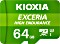 KIOXIA EXCERIA HIGH ENDURANCE R100/W65 microSDXC 64GB Kit, UHS-I U3, A1, Class 10 (LMHE1G064GG2)